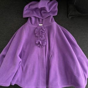 Chasing Fireflies Girls Poncho w/Hood Size 6/6x